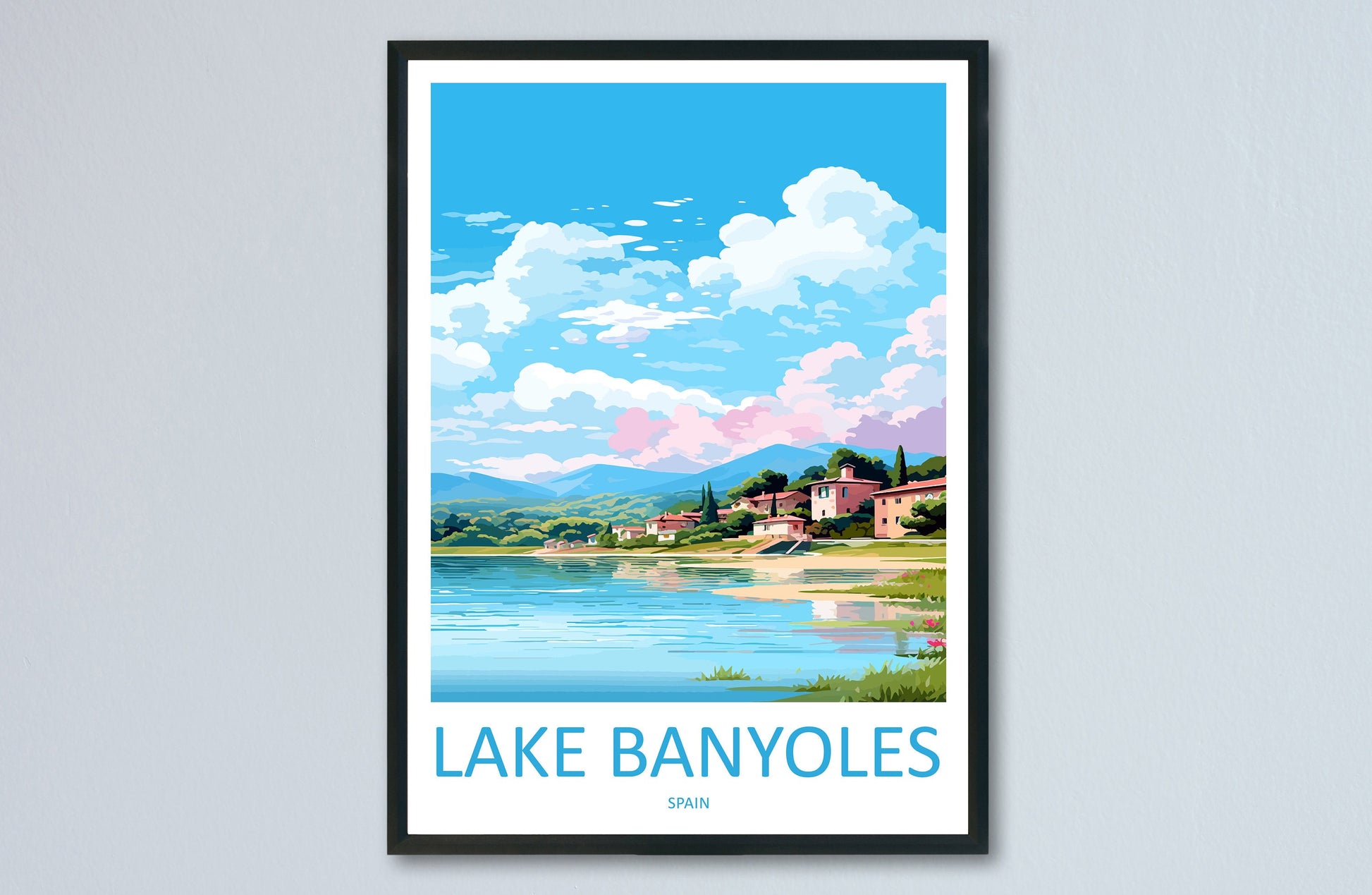 Lake Banyoles Travel Print Wall Art Lake Banyoles Wall Hanging Home Décor Lake Banyoles Gift Art Lovers Spain Art Lover Gift Ibiza Wall Déco