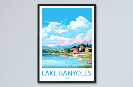 Lake Banyoles Travel Print Wall Art Lake Banyoles Wall Hanging Home Décor Lake Banyoles Gift Art Lovers Spain Art Lover Gift Ibiza Wall Déco