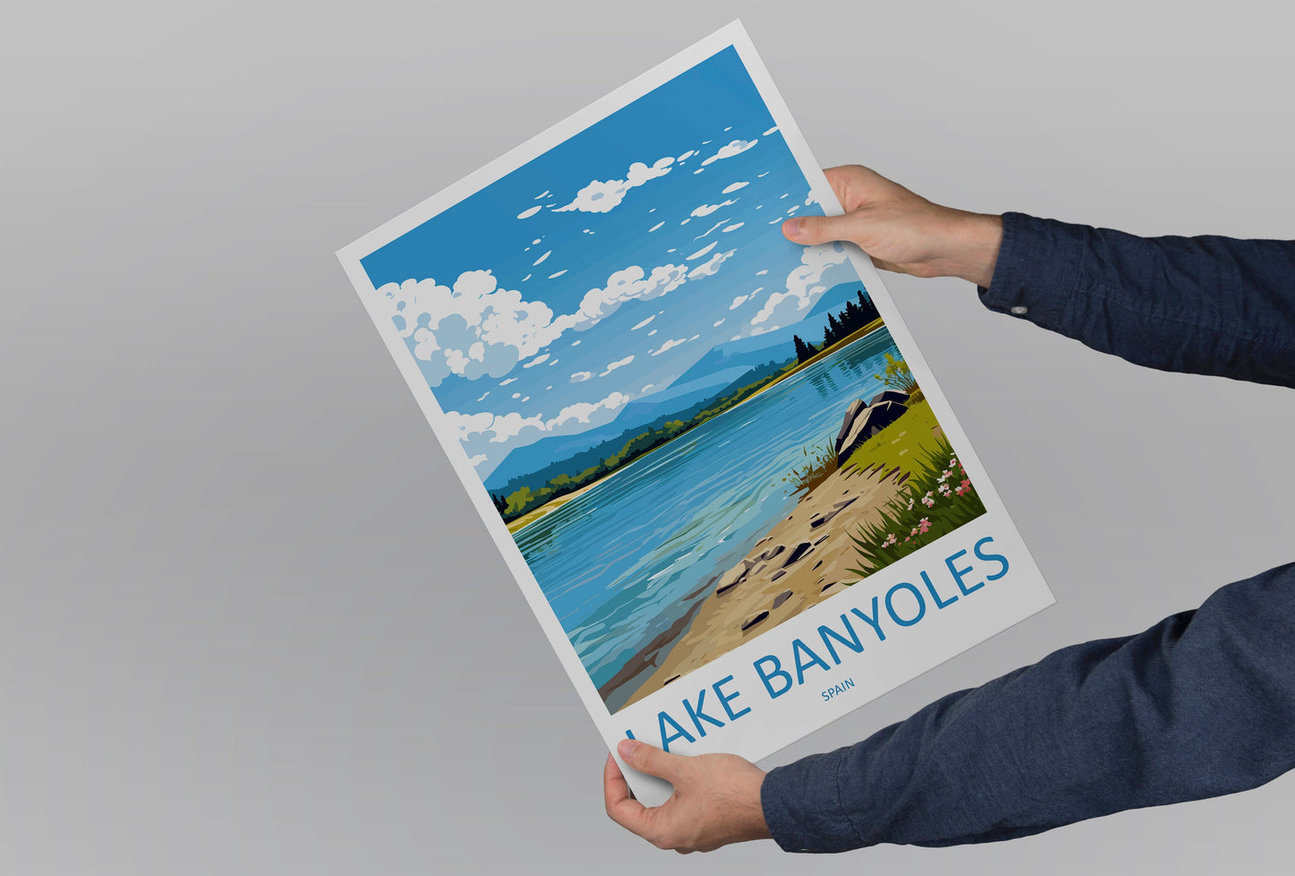 Lake Banyoles Travel Print Wall Art Lake Banyoles Wall Hanging Home Décor Lake Banyoles Gift Art Lovers Spain Art Lover Gift Ibiza Wall Déco