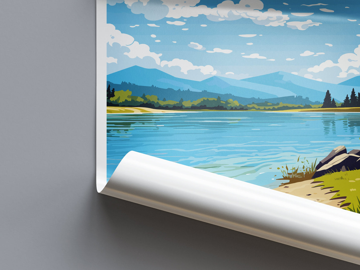 Lake Banyoles Travel Print Wall Art Lake Banyoles Wall Hanging Home Décor Lake Banyoles Gift Art Lovers Spain Art Lover Gift Ibiza Wall Déco