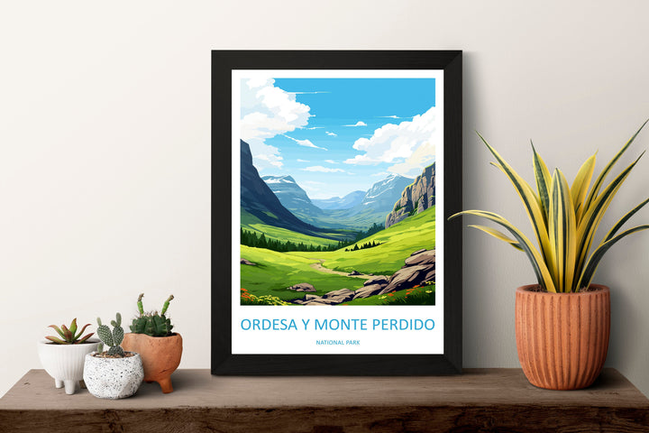 Ordesa Y Monte Perdido National Park Travel Print Wall Art Ordesa Y Monte Perdido Wall Hanging Home Décor Ordesa Y Monte Perdido Gift Art