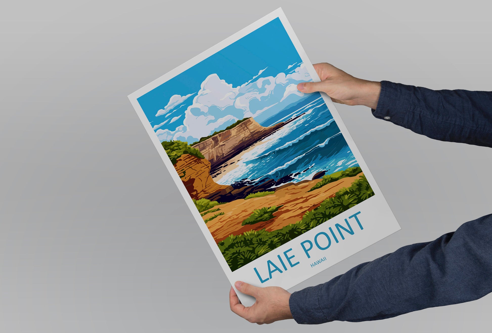 Laie Point Travel Print Wall Art Laie Point Wall Hanging Home Décor Laie Point Gift Art Lovers Hawaii Art Lover Gift Print Artwork