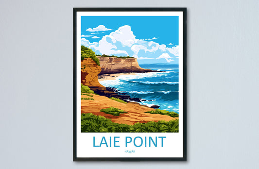 Laie Point Travel Print Wall Art Laie Point Wall Hanging Home Décor Laie Point Gift Art Lovers Hawaii Art Lover Gift Print Artwork