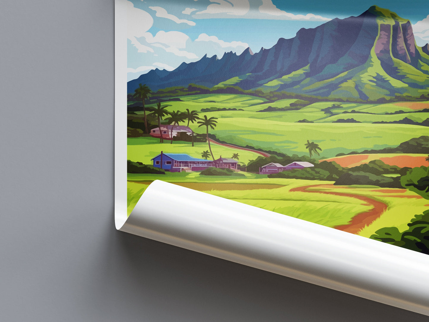 Kualoa Ranch Travel Print Wall Art Kualoa Ranch Wall Hanging Home Décor Kualoa Ranch Gift Art Lovers Hawaii Art Lover Gift Print Artwork