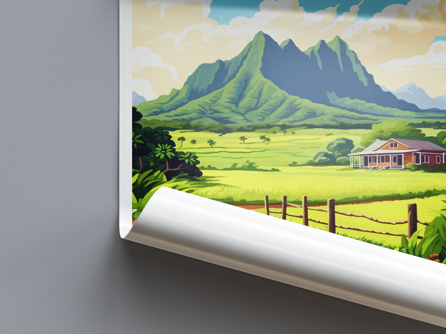 Kualoa Ranch Travel Print Wall Art Kualoa Ranch Wall Hanging Home Décor Kualoa Ranch Gift Art Lovers Hawaii Art Lover Gift Print Artwork