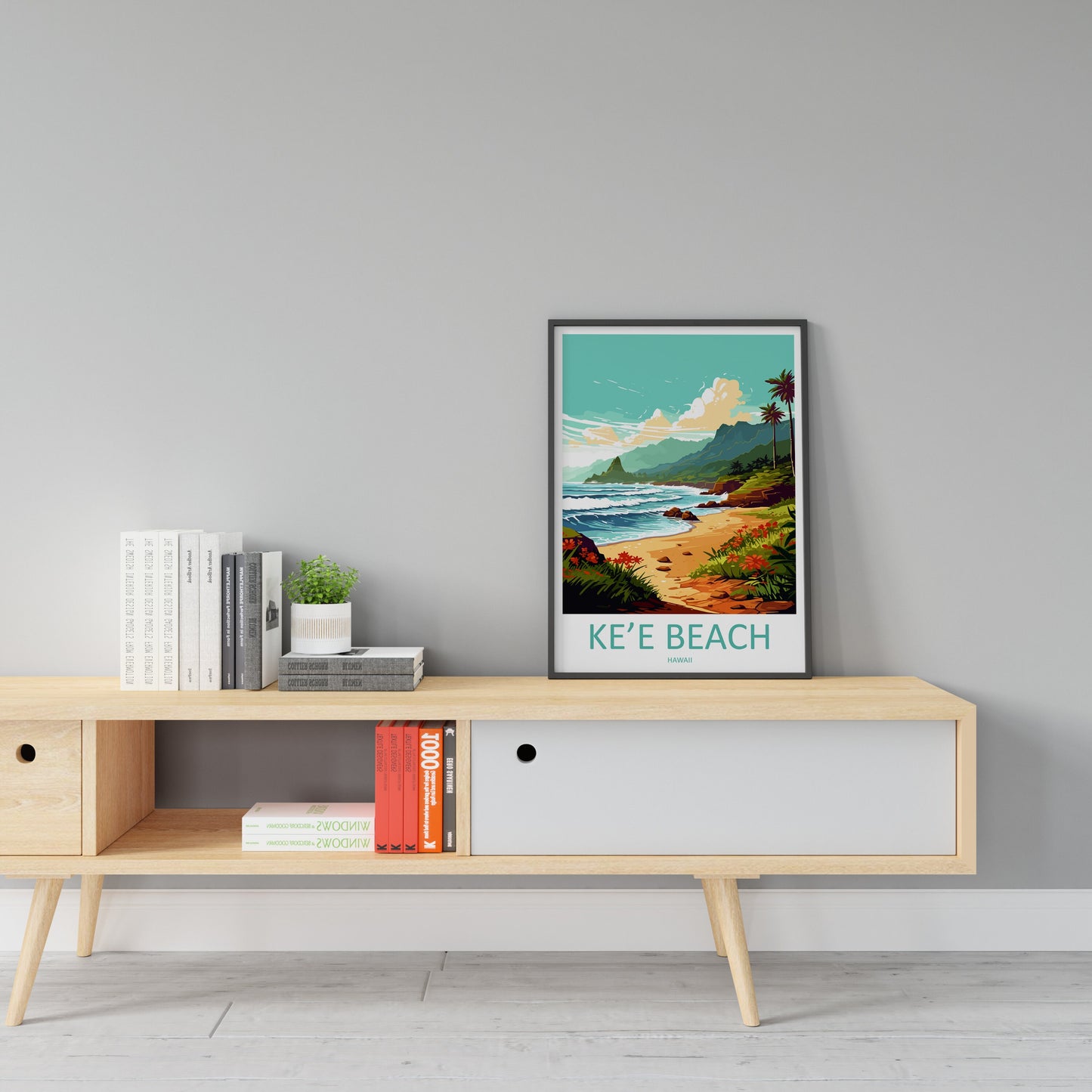 Ke'e Beach Travel Print Wall Art Ke'e Beach Wall Hanging Home Décor Ke'e Beach Gift Art Lovers Hawaii Art Lover Gift Print Artwork