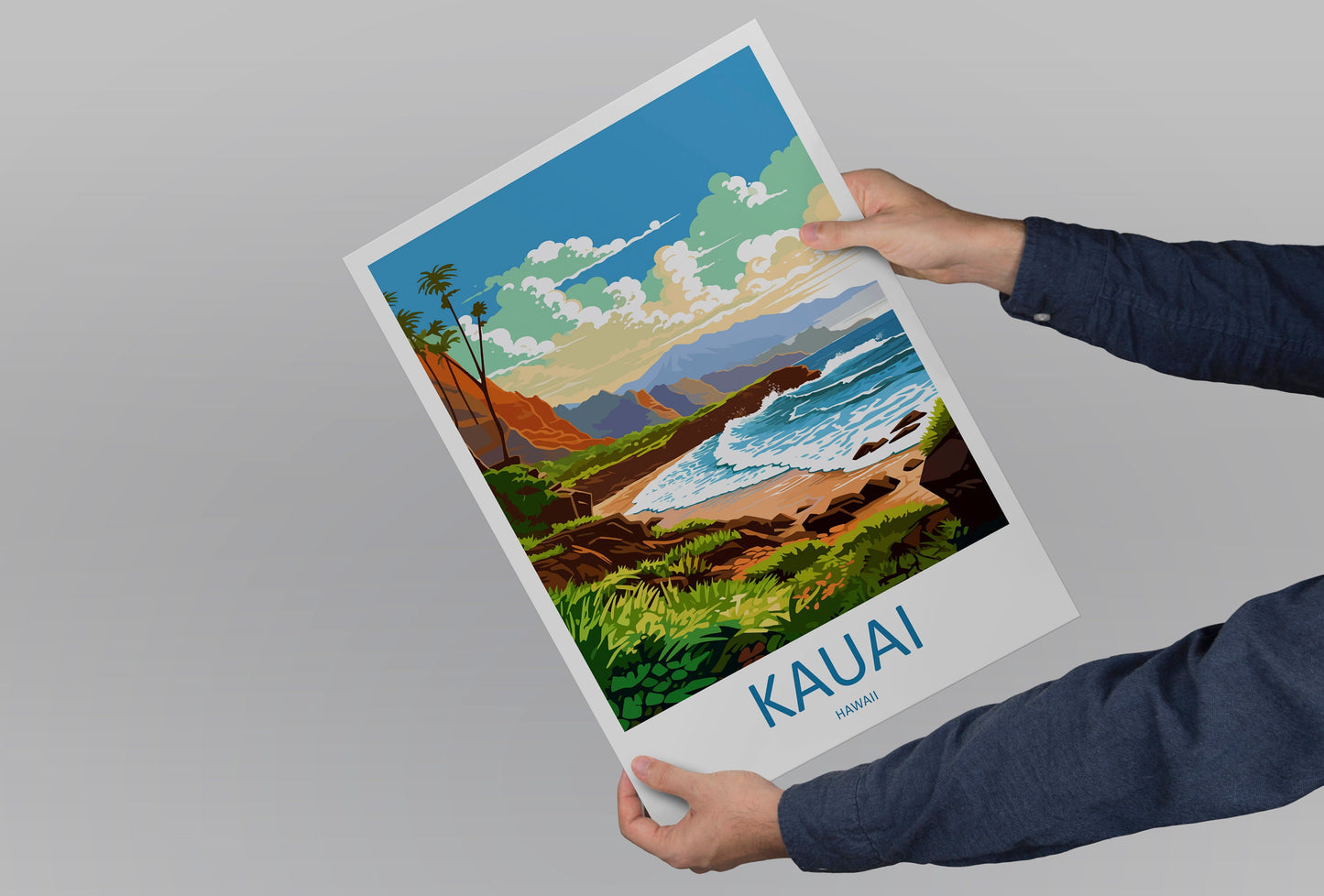 Kauai Travel Print Wall Art Kauai Wall Hanging Home Décor Kauai Gift Art Lovers Hawaii Art Lover Gift Print Artwork