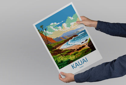 Kauai Travel Print Wall Art Kauai Wall Hanging Home Décor Kauai Gift Art Lovers Hawaii Art Lover Gift Print Artwork