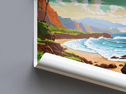 Kauai Travel Print Wall Art Kauai Wall Hanging Home Décor Kauai Gift Art Lovers Hawaii Art Lover Gift Print Artwork