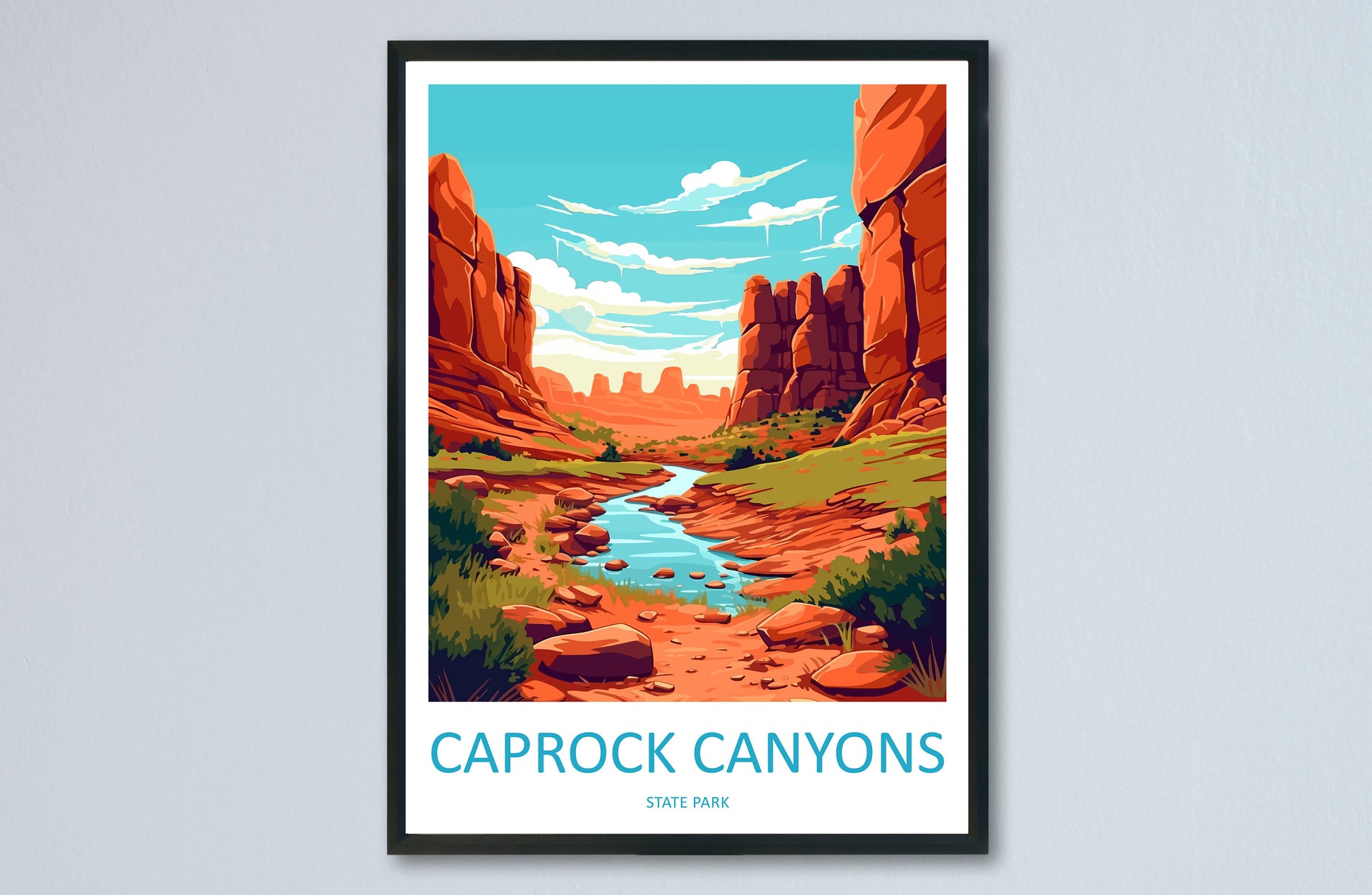 Caprock Canyons State Park Travel Print Wall Art Caprock Canyons Wall Hanging Home Décor Caprock Canyons Gift Art Lovers Texas Art Lover