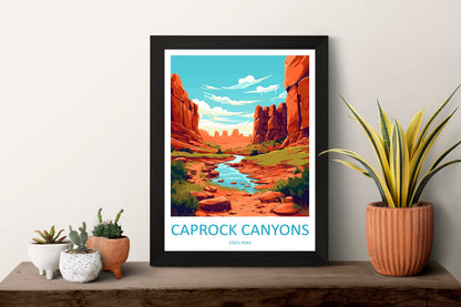 Caprock Canyons State Park Travel Print Wall Art Caprock Canyons Wall Hanging Home Décor Caprock Canyons Gift Art Lovers Texas Art Lover