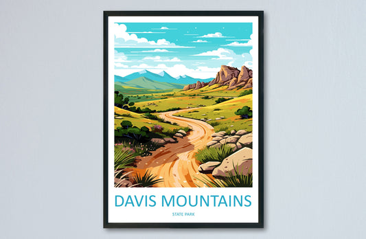 Davis Mountain State Park Travel Print Wall Art Davis Mountain Wall Hanging Home Décor Davis Mountain Gift Art Lovers Texas Art Lover