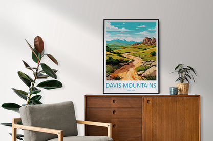 Davis Mountain State Park Travel Print Wall Art Davis Mountain Wall Hanging Home Décor Davis Mountain Gift Art Lovers Texas Art Lover