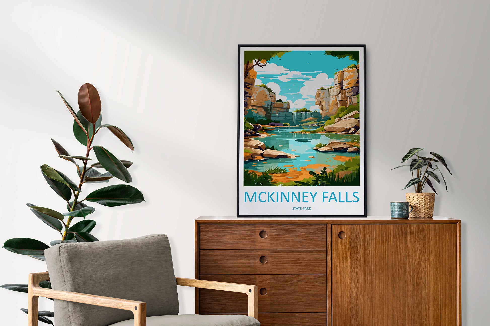 Mckinney Falls State Park Travel Print Wall Art Mckinney Falls Wall Hanging Home Décor Mckinney Falls Gift Art Lovers Texas Art Lover