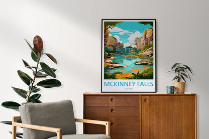 Mckinney Falls State Park Travel Print Wall Art Mckinney Falls Wall Hanging Home Décor Mckinney Falls Gift Art Lovers Texas Art Lover