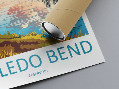 Toledo Bend Reservoir Travel Print Wall Art Toledo Bend Reservoir Wall Hanging Home Décor Toledo Bend Gift Art Lovers Texas Art Lover