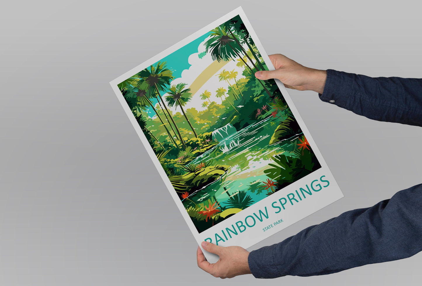 Rainbow Springs State Park Travel Print Wall Art Rainbow Springs Wall Hanging Home Décor Rainbow Springs Gift Art Lovers Florida Art Gift