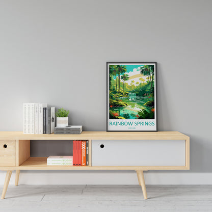 Rainbow Springs State Park Travel Print Wall Art Rainbow Springs Wall Hanging Home Décor Rainbow Springs Gift Art Lovers Florida Art Gift