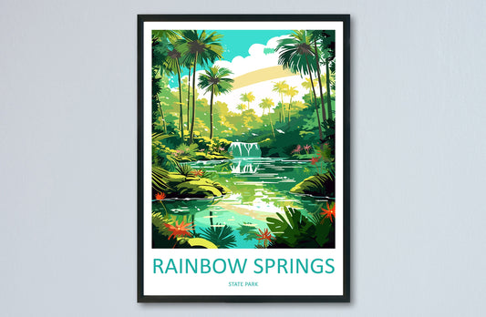 Rainbow Springs State Park Travel Print Wall Art Rainbow Springs Wall Hanging Home Décor Rainbow Springs Gift Art Lovers Florida Art Gift