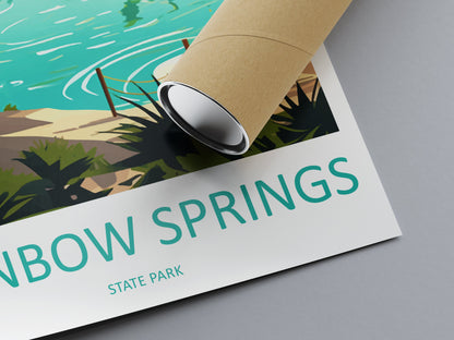 Rainbow Springs State Park Travel Print Wall Art Rainbow Springs Wall Hanging Home Décor Rainbow Springs Gift Art Lovers Florida Art Gift