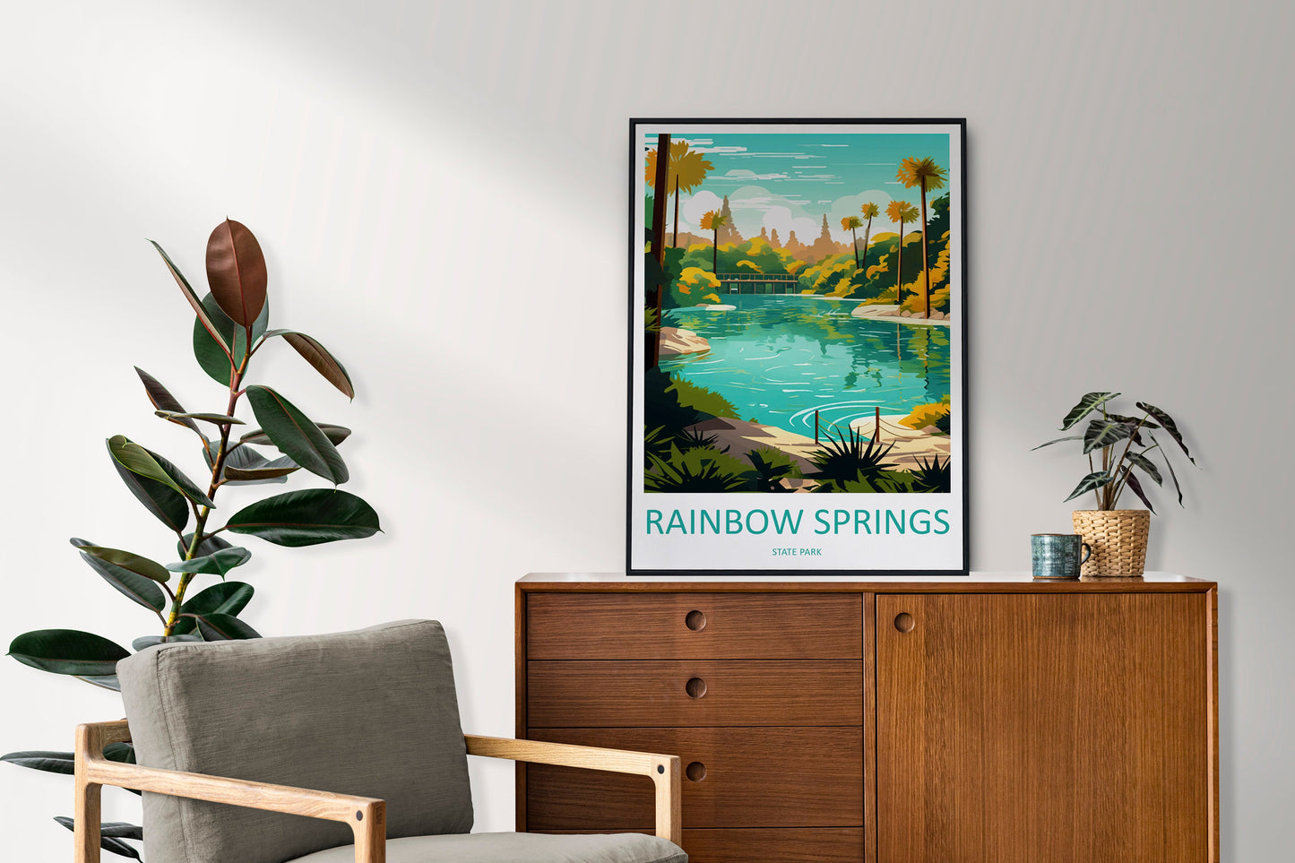Rainbow Springs State Park Travel Print Wall Art Rainbow Springs Wall Hanging Home Décor Rainbow Springs Gift Art Lovers Florida Art Gift