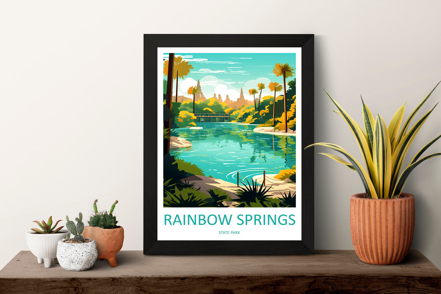 Rainbow Springs State Park Travel Print Wall Art Rainbow Springs Wall Hanging Home Décor Rainbow Springs Gift Art Lovers Florida Art Gift