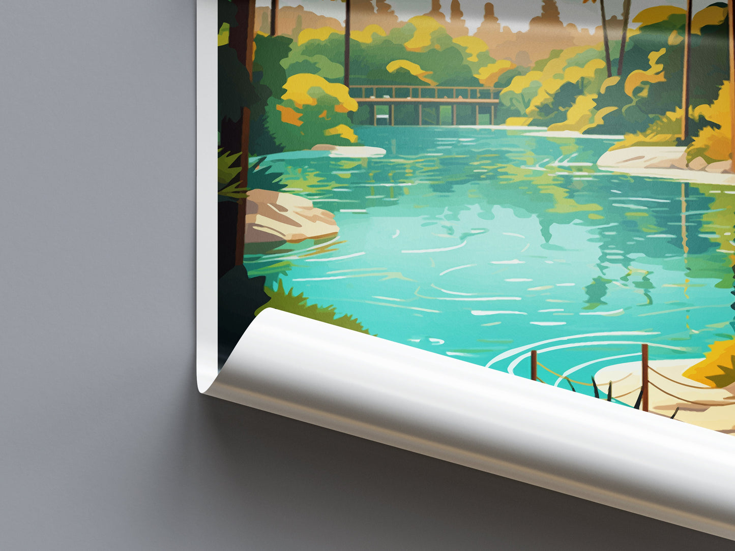 Rainbow Springs State Park Travel Print Wall Art Rainbow Springs Wall Hanging Home Décor Rainbow Springs Gift Art Lovers Florida Art Gift