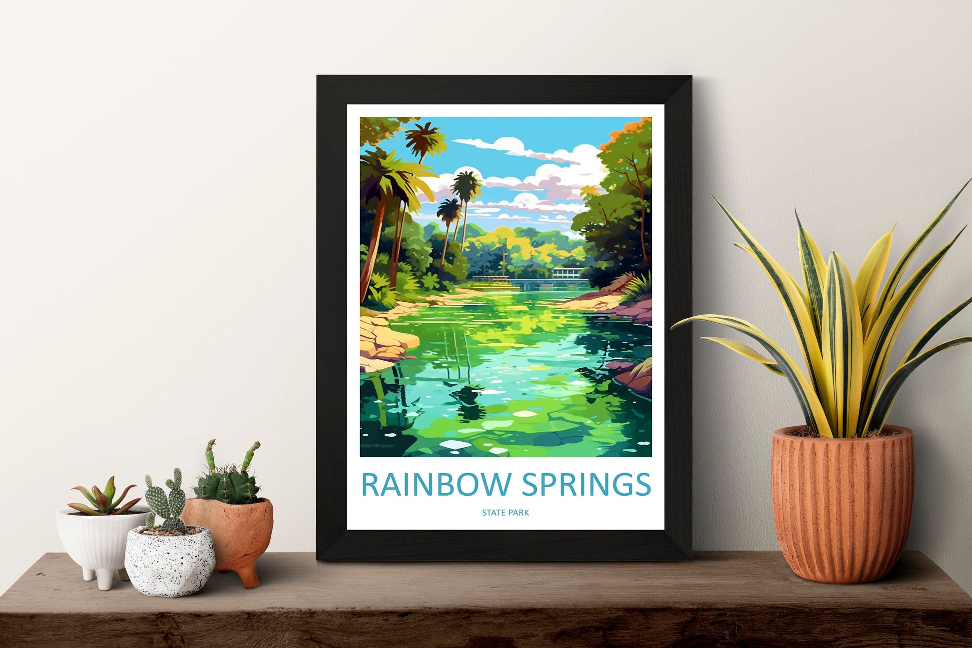 Rainbow Springs State Park Travel Print Wall Art Rainbow Springs Wall Hanging Home Décor Rainbow Springs Gift Art Lovers Florida Art Gift