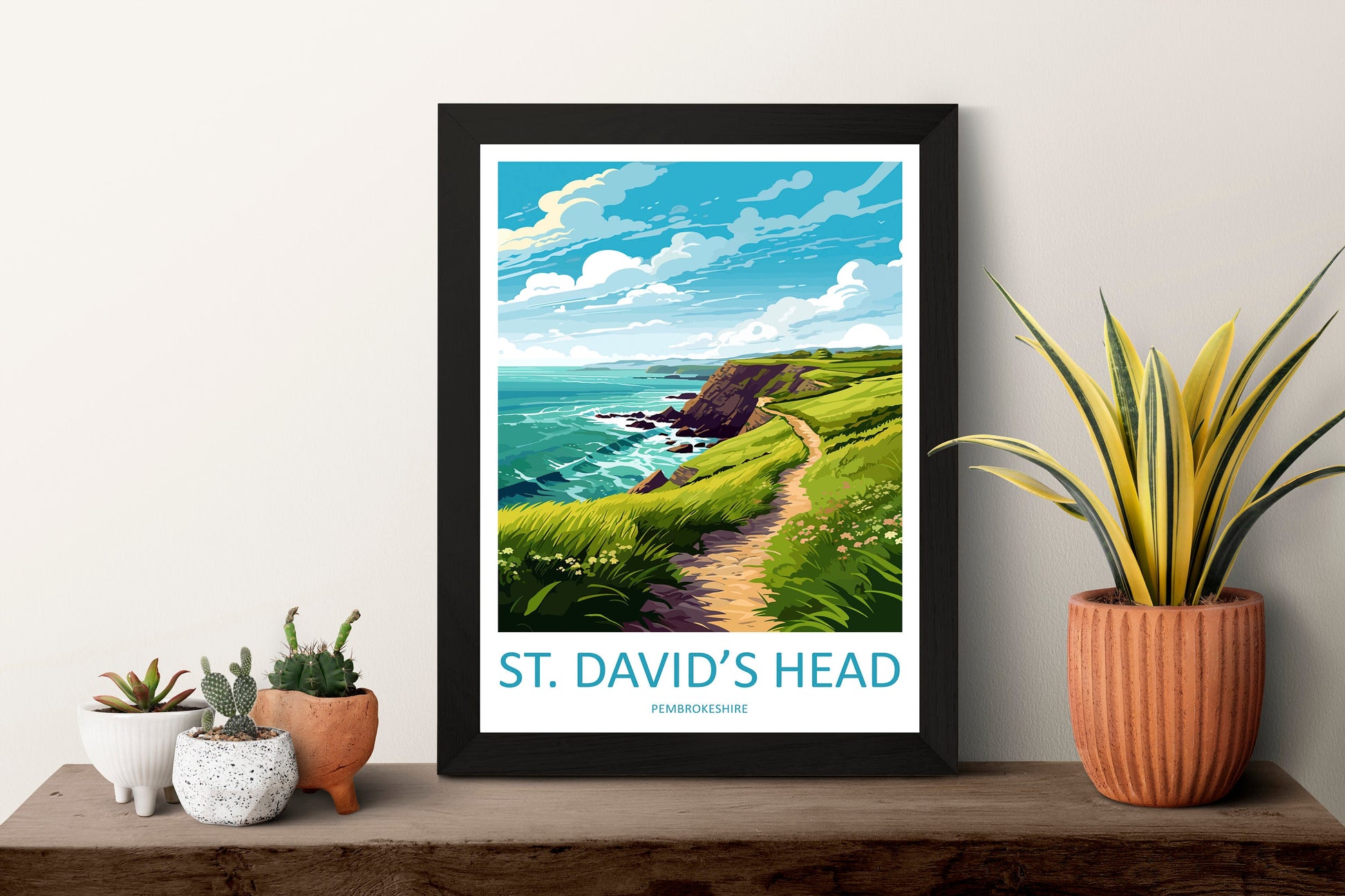 St. Davids Head Home Decor Landscape St. Davids Head Art Print St. Davids Head Wall Art Nature Enthusiast Gift Wall Hanging Pembrokeshire