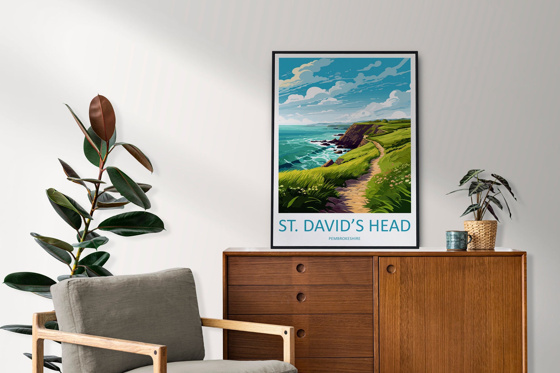 St. Davids Head Home Decor Landscape St. Davids Head Art Print St. Davids Head Wall Art Nature Enthusiast Gift Wall Hanging Pembrokeshire