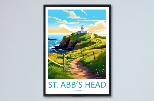 St. Abbs Head Print St. Abbs Head Home Decor Landscape Art Print St. Abbs Head Wall Art for Scotland Enthusiast Gift Wall Hanging