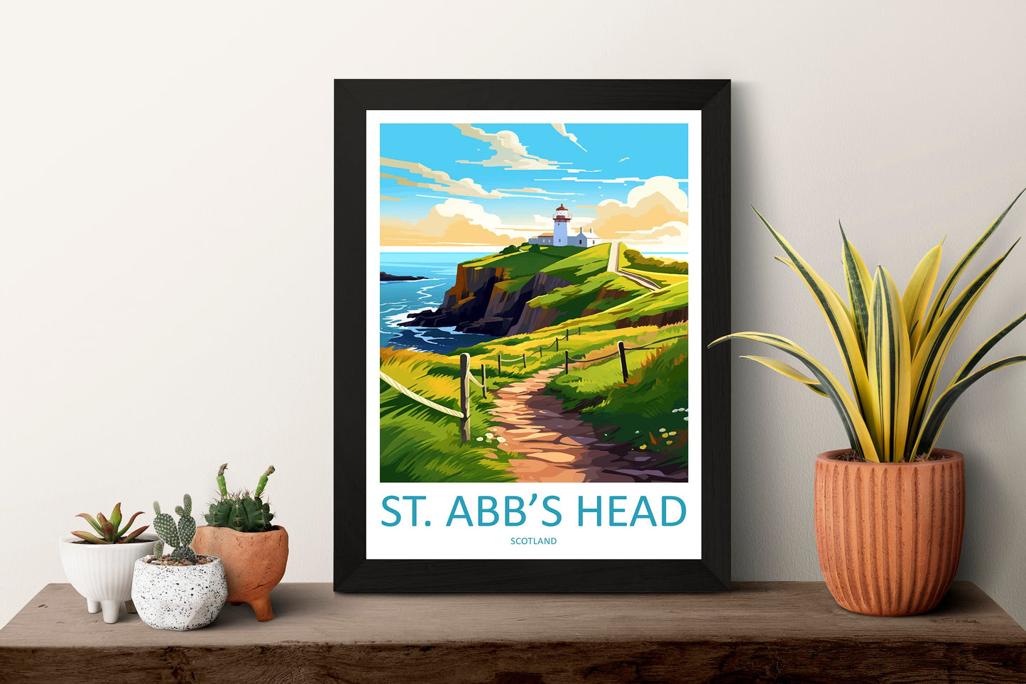 St. Abbs Head Print St. Abbs Head Home Decor Landscape Art Print St. Abbs Head Wall Art for Scotland Enthusiast Gift Wall Hanging