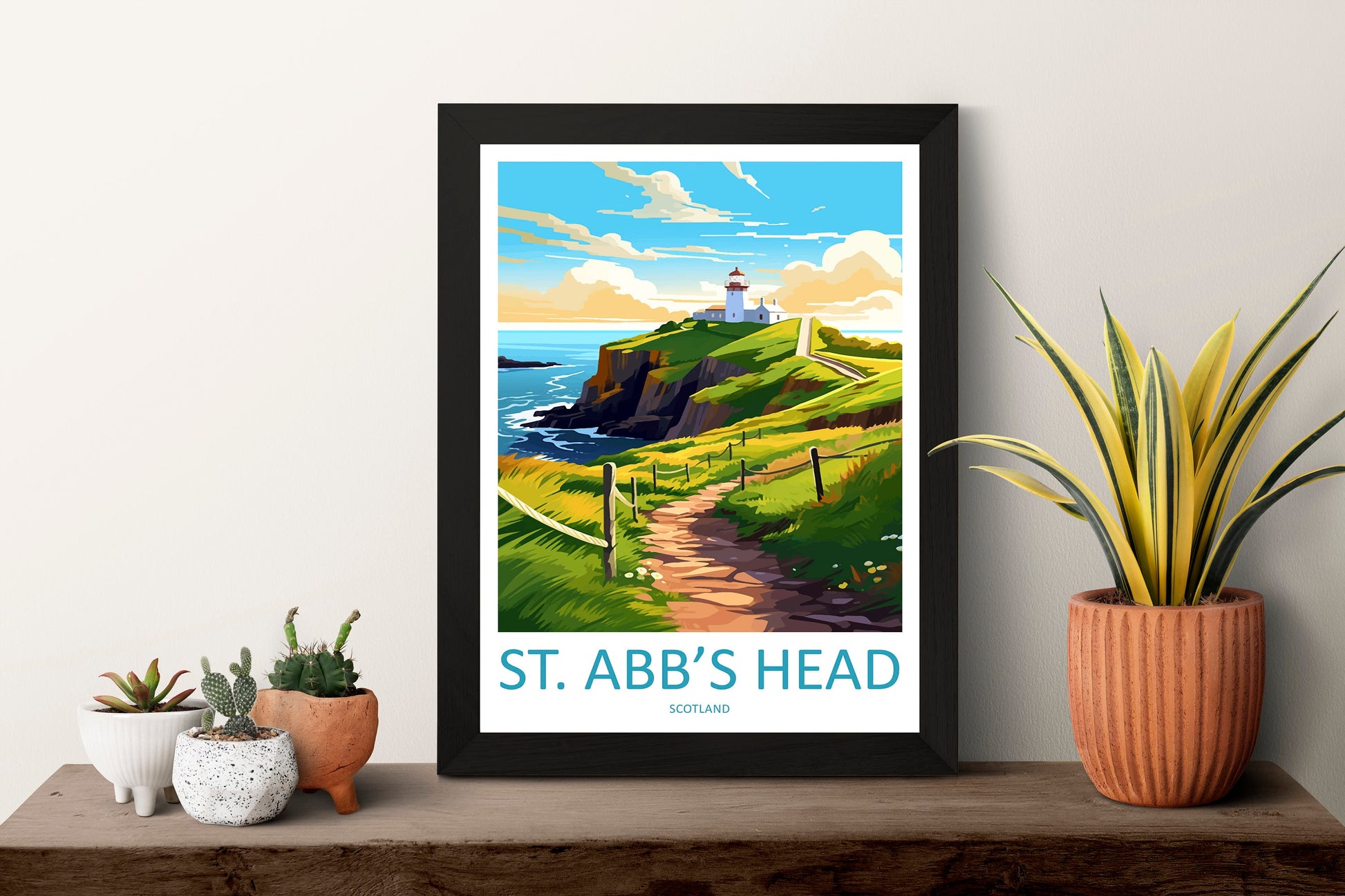 St. Abbs Head Print St. Abbs Head Home Decor Landscape Art Print St. Abbs Head Wall Art for Scotland Enthusiast Gift Wall Hanging