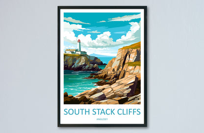 South Stack Cliffs Travel Print Wall Art South Stack Cliffs Wall Hanging Home Decor South Stack Cliffs Gift Art Lovers Wall Art Anglesey