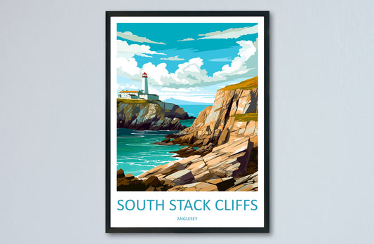 South Stack Cliffs Travel Print Wall Art South Stack Cliffs Wall Hanging Home Decor South Stack Cliffs Gift Art Lovers Wall Art Anglesey