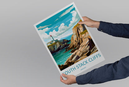 South Stack Cliffs Travel Print Wall Art South Stack Cliffs Wall Hanging Home Decor South Stack Cliffs Gift Art Lovers Wall Art Anglesey