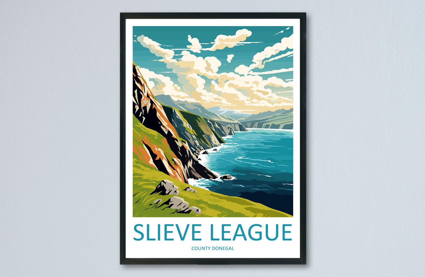 Slieve League Travel Print Wall Art Slieve League Wall Hanging Home Decor Slieve League Gift Art Lovers Wall Art Ireland