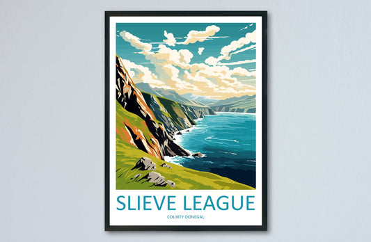 Slieve League Travel Print Wall Art Slieve League Wall Hanging Home Decor Slieve League Gift Art Lovers Wall Art Ireland