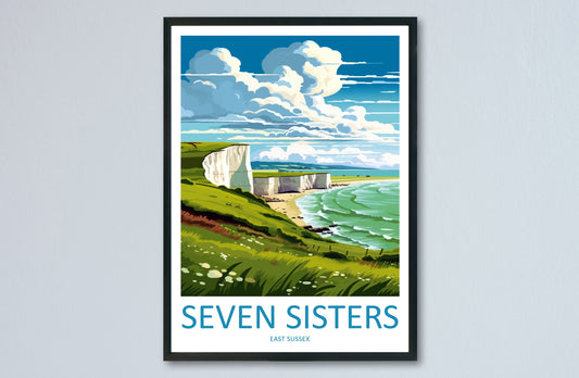 Seven Sisters Travel Print Wall Art Seven Sisters Wall Hanging Home Décor Seven Sisters Gift Art Lover Gift Print Sussex Travel Print