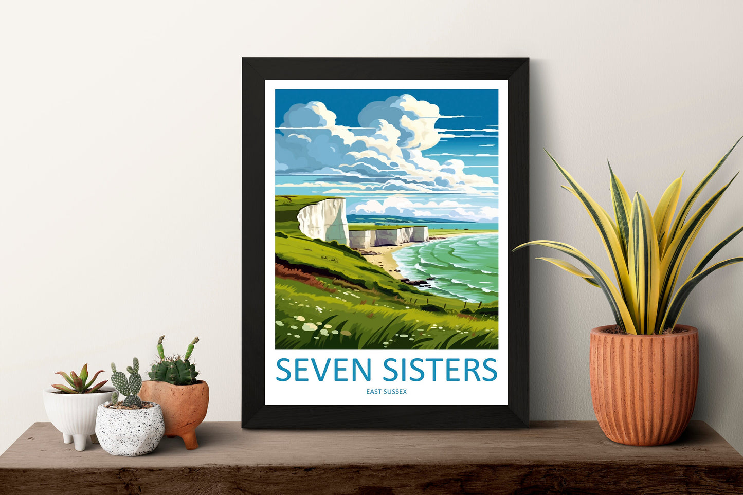 Seven Sisters Travel Print Wall Art Seven Sisters Wall Hanging Home Décor Seven Sisters Gift Art Lover Gift Print Sussex Travel Print