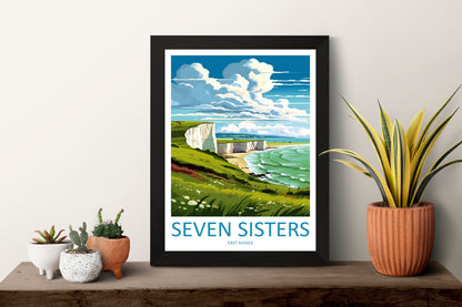 Seven Sisters Travel Print Wall Art Seven Sisters Wall Hanging Home Décor Seven Sisters Gift Art Lover Gift Print Sussex Travel Print