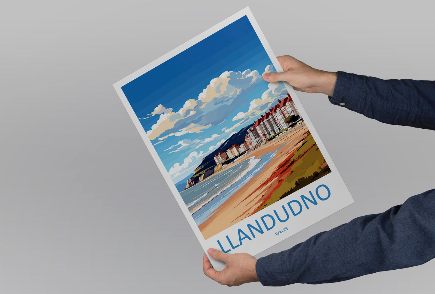 Llandudno Travel Print Wall Art Llandudno Wall Hanging Home Décor Llandudno Gift Art Lovers Welsh Art Lover Gift Wales Wall Art