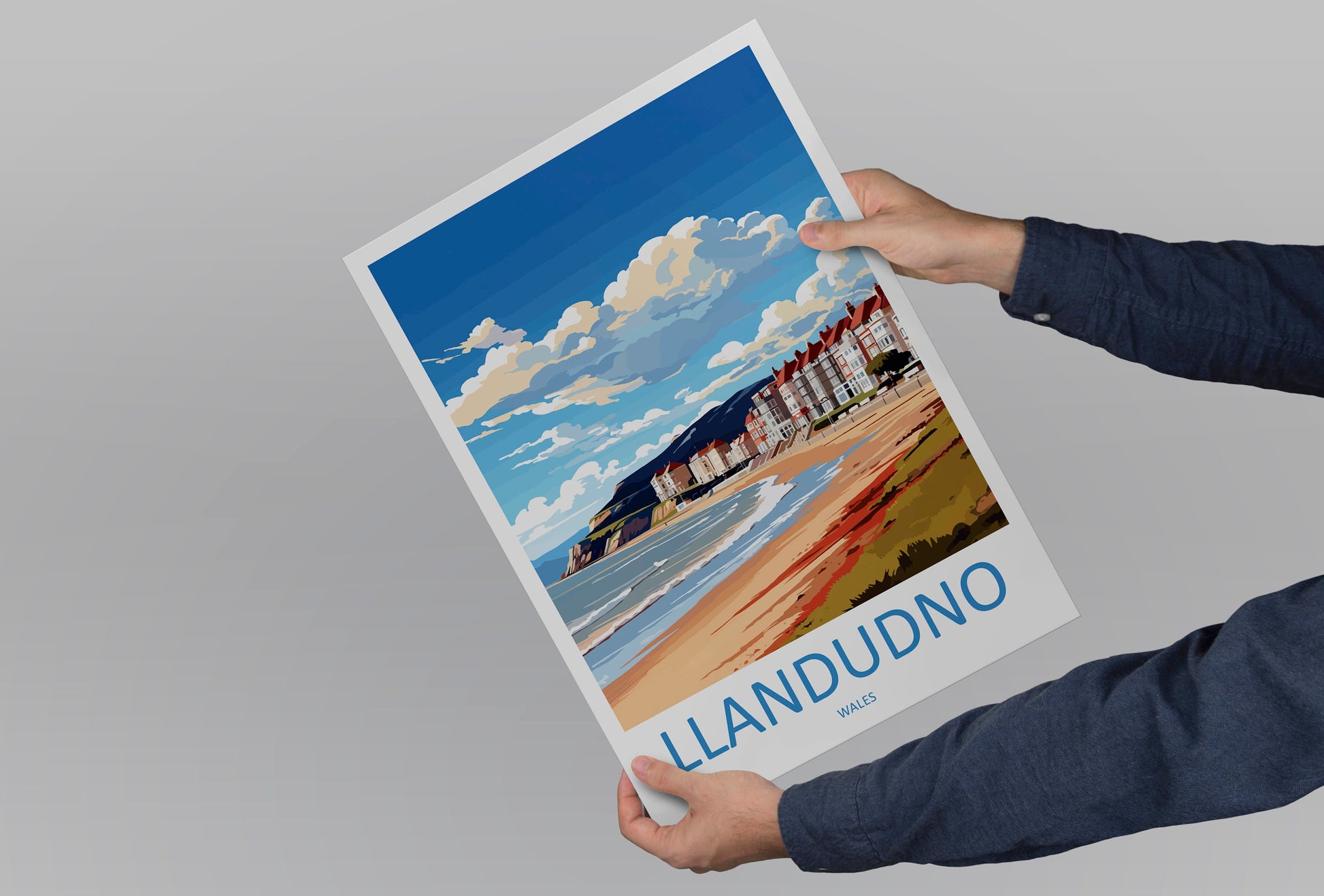 Llandudno Travel Print Wall Art Llandudno Wall Hanging Home Décor Llandudno Gift Art Lovers Welsh Art Lover Gift Wales Wall Art