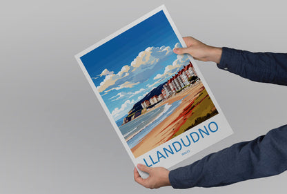 Llandudno Travel Print Wall Art Llandudno Wall Hanging Home Décor Llandudno Gift Art Lovers Welsh Art Lover Gift Wales Wall Art