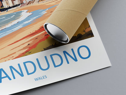 Llandudno Travel Print Wall Art Llandudno Wall Hanging Home Décor Llandudno Gift Art Lovers Welsh Art Lover Gift Wales Wall Art