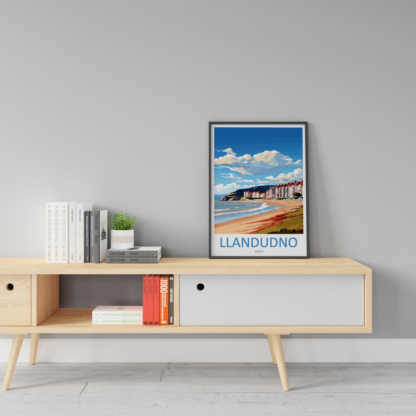 Llandudno Travel Print Wall Art Llandudno Wall Hanging Home Décor Llandudno Gift Art Lovers Welsh Art Lover Gift Wales Wall Art