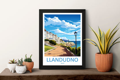 Llandudno Travel Print Wall Art Llandudno Wall Hanging Home Décor Llandudno Gift Art Lovers Welsh Art Lover Gift Wales Wall Art