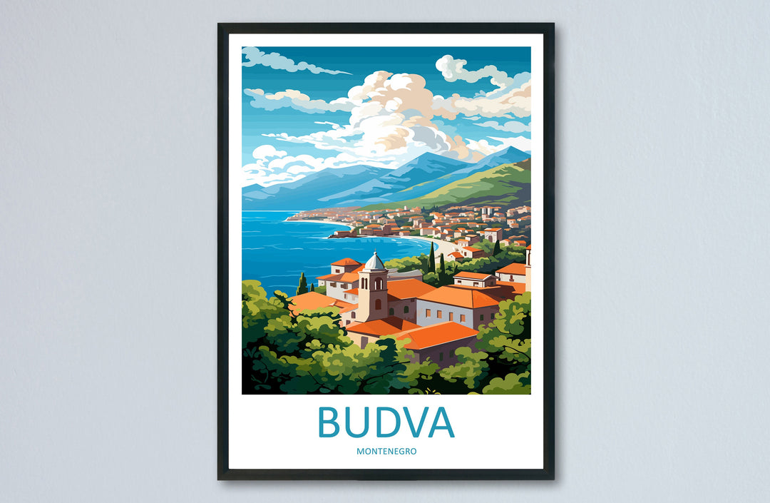 Budva Print Budva Home Décor Landscape Art Print Budva Wall Art for Montenegro Enthusiast Gift Wall Hanging Budva Montenegro Wall Print Art