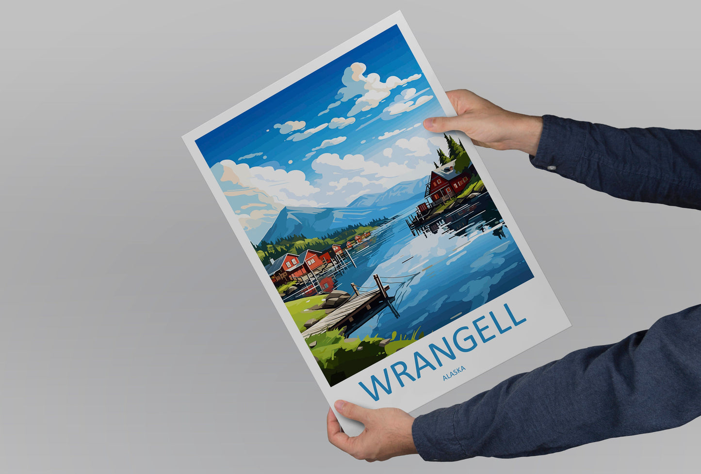 Wrangell Travel Print Wall Art Wrangell Wall Hanging Home Décor Wrangell Gift Art Lovers Alaska Art Lover Gift Wrangell Artwork Poster