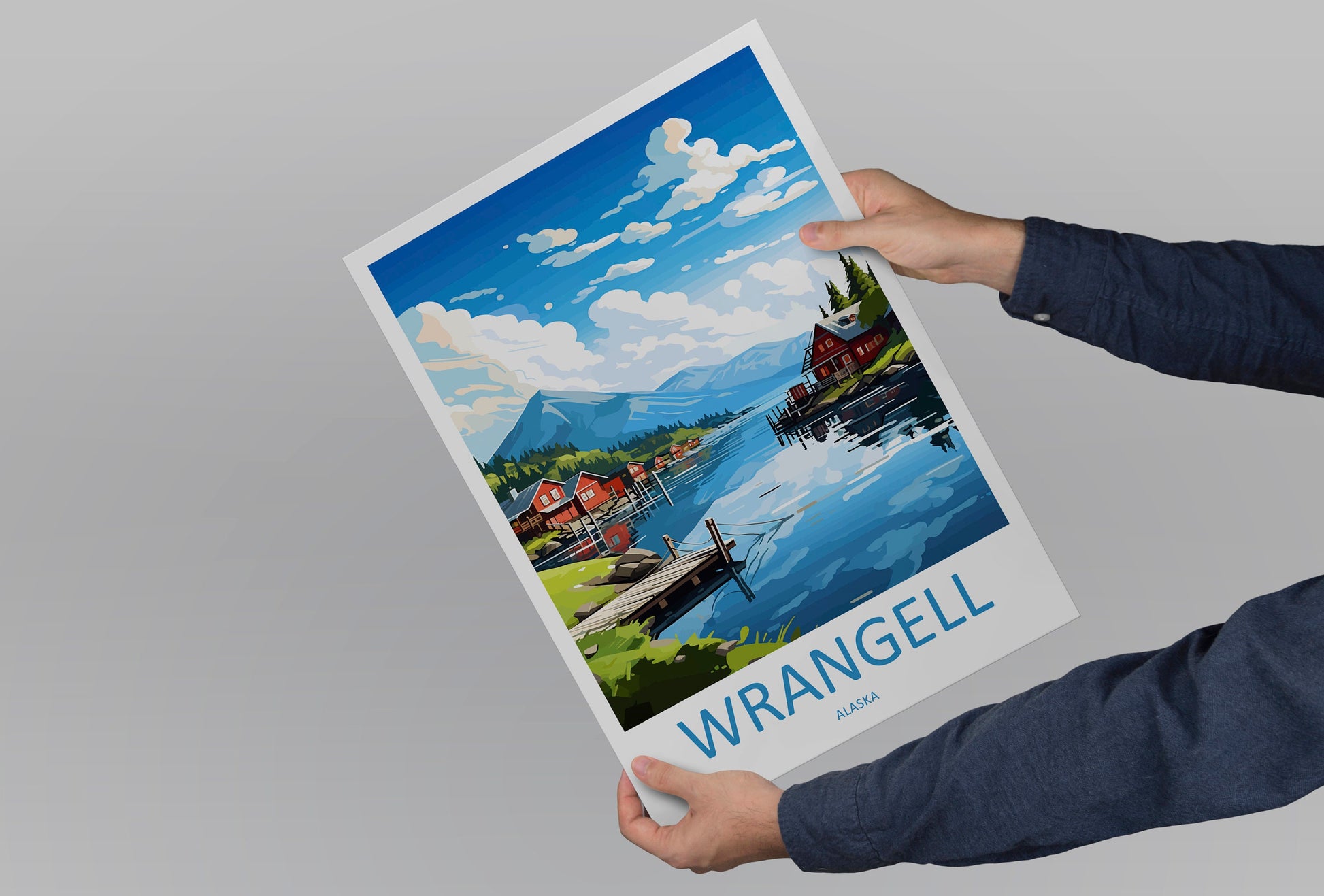 Wrangell Travel Print Wall Art Wrangell Wall Hanging Home Décor Wrangell Gift Art Lovers Alaska Art Lover Gift Wrangell Artwork Poster